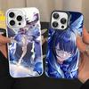 Чехол для телефона Genshin Impact Коломбина Для iPhone 17 16 15 14 13 12 11 Pro Max Plus Цвет Серебряный Чехол