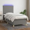 VidaXL Bed Slat Base with Mattress and LEDs, Upholstered Bed, Single Bed, Adult Bed for Interior Bedroom, 3135238