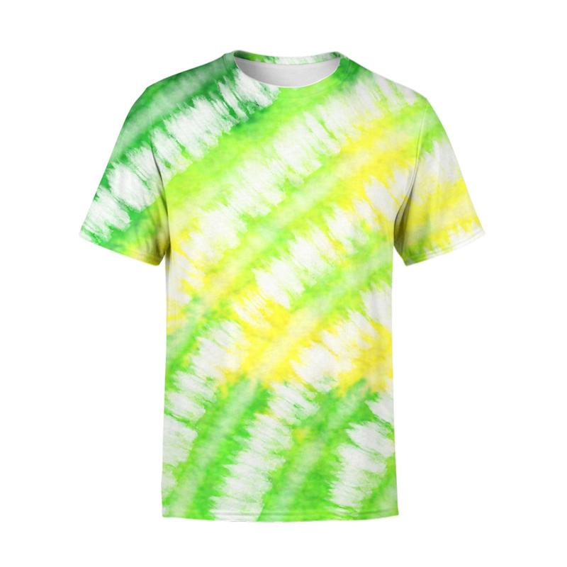 Plus Size Tie-dye 3D Print Pattern T-shirt Personality Street Colorful Design T Shirts Men's Clothes Street Fashion New Tee Top