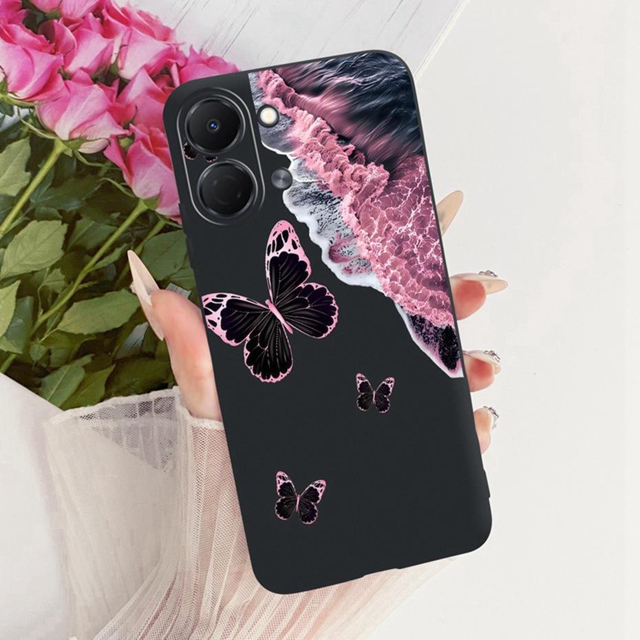 Cute Printing Phone Case For Tecno Spark GO 3 KN3 Soft Black Silicone TPU Cases For Tecno Spark Go3 Covers Bumpers