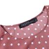 ZANZEA Women Round Neck Polka Dot Print Short Sleeve Summer Dress