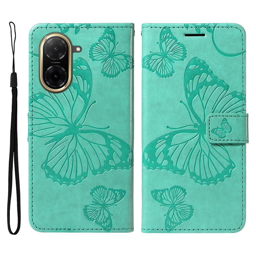 Для Xiaomi Redmi A5 NFC (173,45*79,35*8,45 мм) Чехол-кошелек Кожаный чехол для телефона с цветочным тиснением и бабочками Подставка