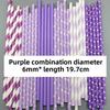 25 Pcs Straws Purple Disposable Eco-friendly Paper Birthday Party Drinks Biodegradable Wedding Decoration Event Party Supplies