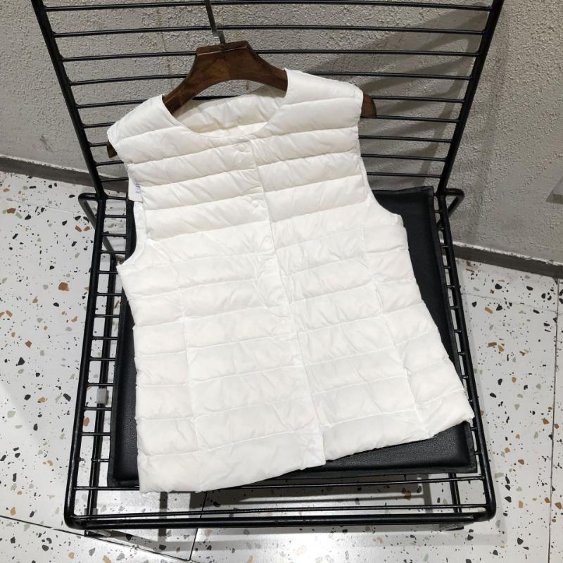 Новая женская куртка-пуховик без рукавов, весна-зима, женский белый утиный пух, ультралегкий компактный теплый пуховый жилет