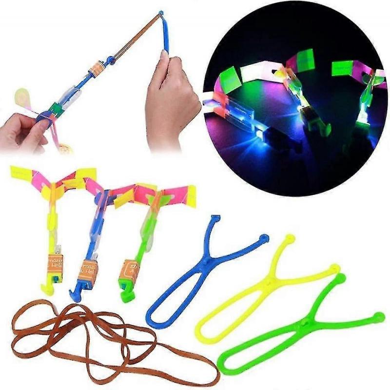 10 Pieces Magical Led Lights Arrow Rocket Helicopter Flying Toy