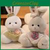 Cute Plaid Dress Cartoon Rabbit Plush Toy For Children Gift And Decoration Room