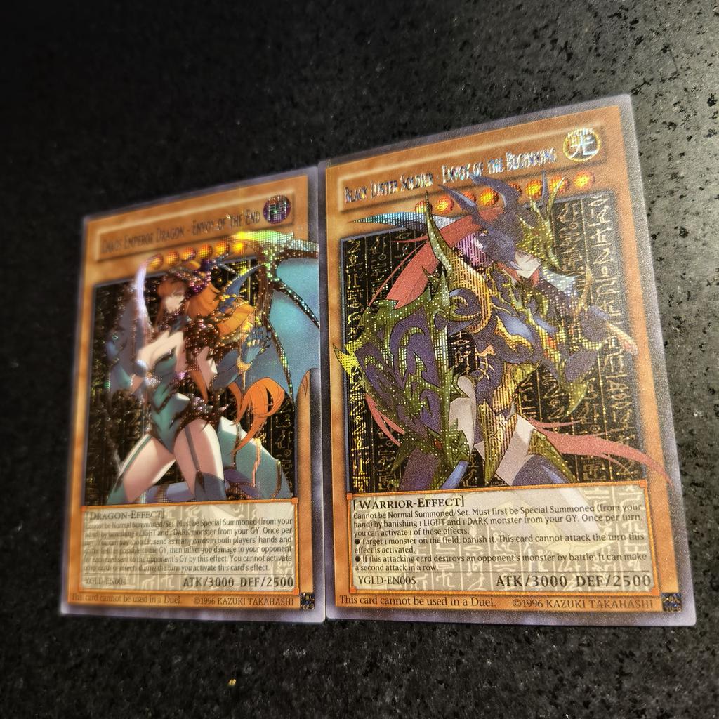 2 шт./комплект Yu-Gi-Oh! Черный Luster Soldier Сделай сам Самоконтроль Коллекционирование Подпись Торговая Флэш-карта Аниме Мультфильм Оригинальная Серия Подарок