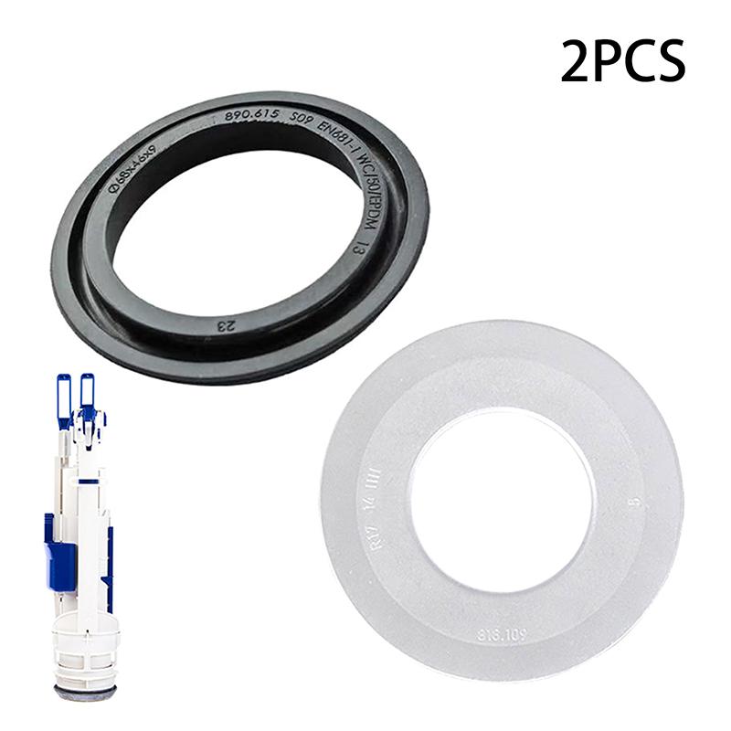2Pcs 1Set Leak Prevention Water Valve Rubber Gasket For No. 240.282.00.1, 890.615, 816.418 Cisterns Flat Seal Flush Valves