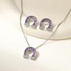 Womens Elegant Butterfly Four-Leaf Clover Rhinestone Necklace Earring Set Gold/ Plated Lightweight Jewelry Daily