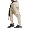 Spring Fall Men Harem Pants Loose Drawstring Elastic Waist Pockets Ankle-banded Solid Color Sport