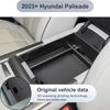 Органайзер для центральной консоли автомобиля Hyundai Palisade 2025 года, дополнительный лоток для хранения в подлокотнике из ABS-пластика.