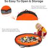 Reusable Polyester Kids Activity Mat Zippers Closure Storage Organizers Safe For Building Block Craft Picnics