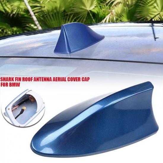 Blue Universal Car Roof Radio AM/FM Signal Shark Fin Style Aerial Antenna Cover