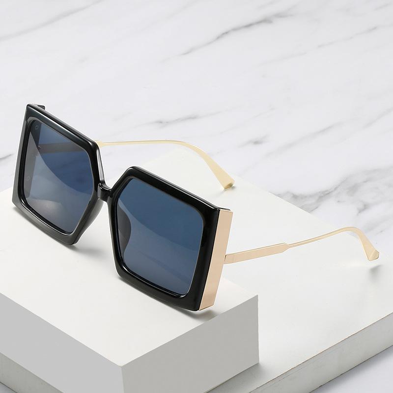Квадратные солнцезащитные очки, квадратные очки с большой оправой, персонализированные солнцезащитные очки для уличной фотографии для женщин