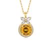 Fine Silver Nera Pink Cushion Solitaire Pendant Chain Diamond Rhodium 14K Gold Plating Platinum Religious Style Rose
