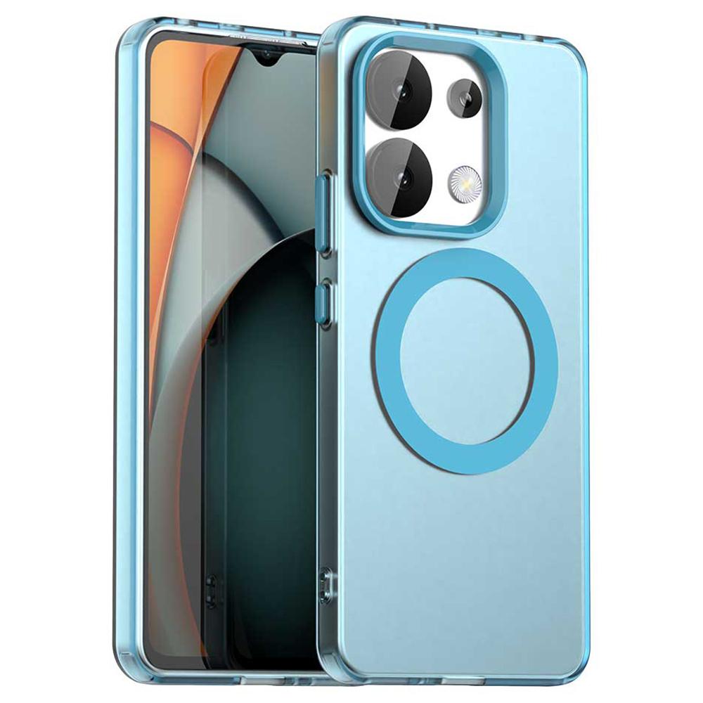 For Xiaomi Redmi Note 13 4G Case Compatible with MagSafe PC+TPU+PET Anti-Drop Phone Cover