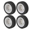 4Pcs RC Car Front Rear Rubber Tires Set Fit for WLtoys 1/12 124019 Remote Control Cars
