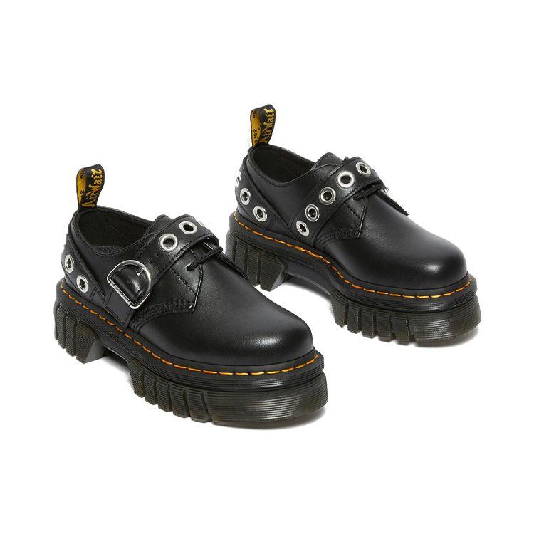 Dr. Martens Кожаные туфли с металлическими люверсами на толстой подошве, унисекс, черные 27355001
