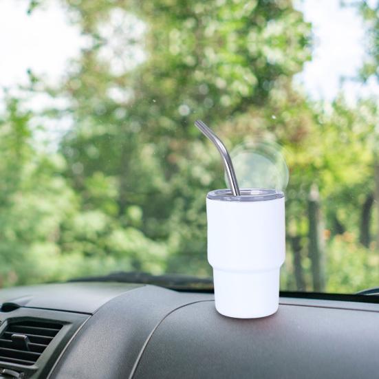 1/6 шт. Стакан из нержавеющей стали с крышкой-соломинкой 90/150 мл, мини-многоцелевой стакан