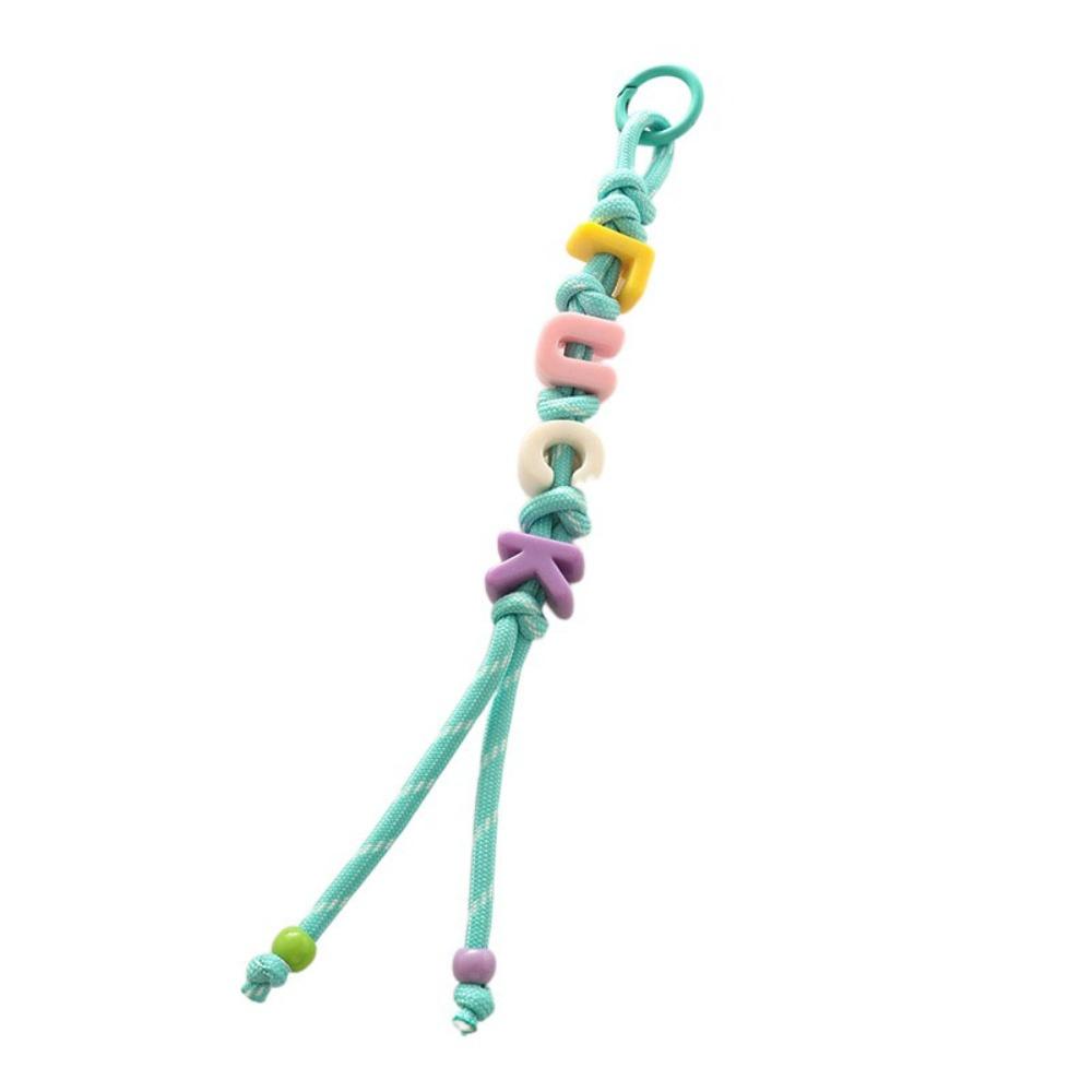 Anti-Lost Mobile Phone Lanyard Colorful Beaded Tassel Pendant Cute Acrylic Beads Keychain Gift