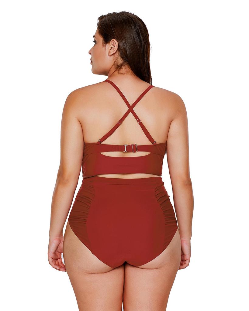 Azura Exchange Strappy High Waist Swimsuit
