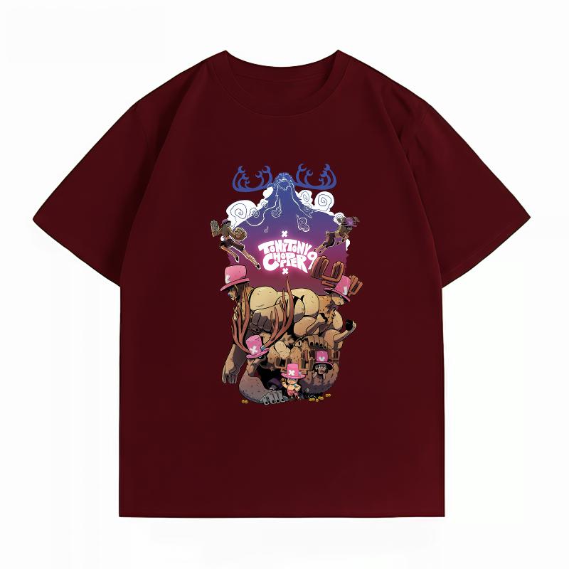 Unisexs Clothing New 100 Cotton Summer TShirt One Piece Unisexs TShirt Chopper Print Casual Unisexs TShirt