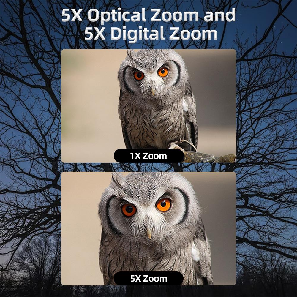 Прибор ночного видения 850 нм Инфракрасный бинокль При слабом освещении Телескоп с цифровым зумом 5X