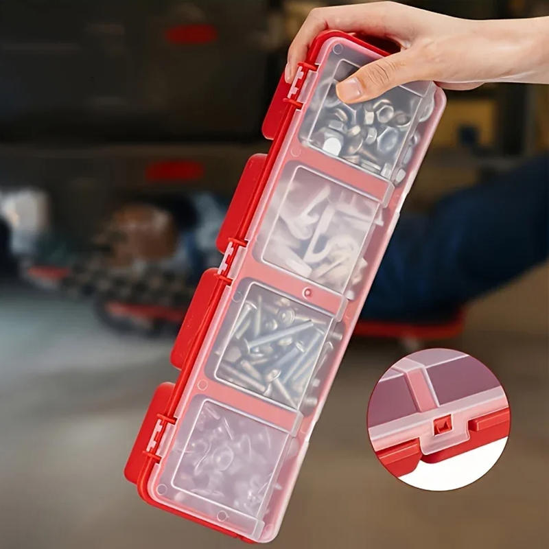 Сверхпрочный пластиковый органайзер для деталей, многосекционный ящик для хранения винтов, ящик для наведения порядка для ювелирных изделий, фурнитуры, электроники, мелких компонентов
