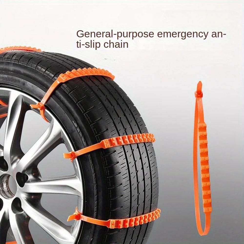 10 non-slip chains, car winter tires, snow chains, double grooves, emergency outdoor snow tires, wheel protector accessories Uni