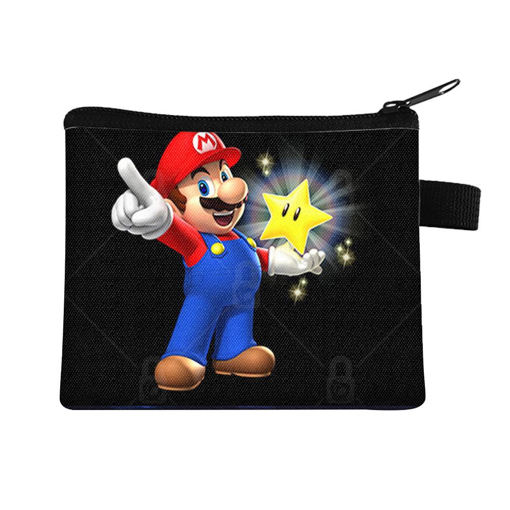 New Super Mario Children'S Change Bag Portable Card Bag Coin Key Storage Bag Cute Storage Bag