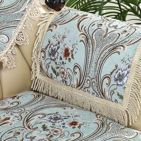 Винтажный чехол для дивана из синели, 1, 2, 3-местный жаккардовый чехол для дивана, европейские кружевные кожаные чехлы для кресел, защита для мебели, 4 сиденья
