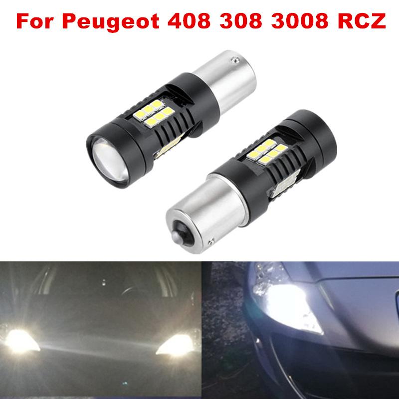 Для Peugeot 408 308 3008 RCZ 2x Canbus безошибочный светодиодный автомобильный белый DRL дневные ходовые огни