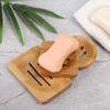 Home Toilet Wash Shower Soap Tray Container Soap Dish Box Bamboo Box