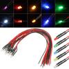 10pcs 3mm 12V LED Light Red White Yellow For 1/10 RC Crawler 1/14 Tamiya RC Truck Drift Car Truck Toys SCX10 SCANIA G63