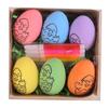 1 Set Easter Egg Painting Kit Creative Cartoon Easter Egg Coloring Craft Kits DIY Craft Set for Kids