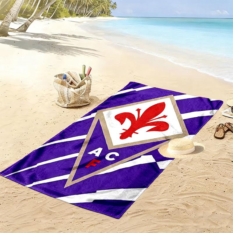 Пляжное полотенце с принтом ACF Fiorentina, большое, мягкое, быстросохнущее, для пляжа, кемпинга, плавания