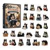 Christmas Countdown Ornaments 24 Days Advent Calendar 2026, 2D Acrylic Reading Cats/Dogs/Forest Animals Tree Decor Ornament Calendar, Cute Pet