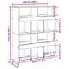 VidaXL Bookcase Concrete Grey 100x33x125.5 Cm Engineered Wood 3309360