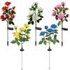 Upgraded Head Solar Garden Lights Decoration Simulation Rose Flower , Decorative Landscape Lighting for Pathway,Garden,Patio,Yard,Lawn,Walkway