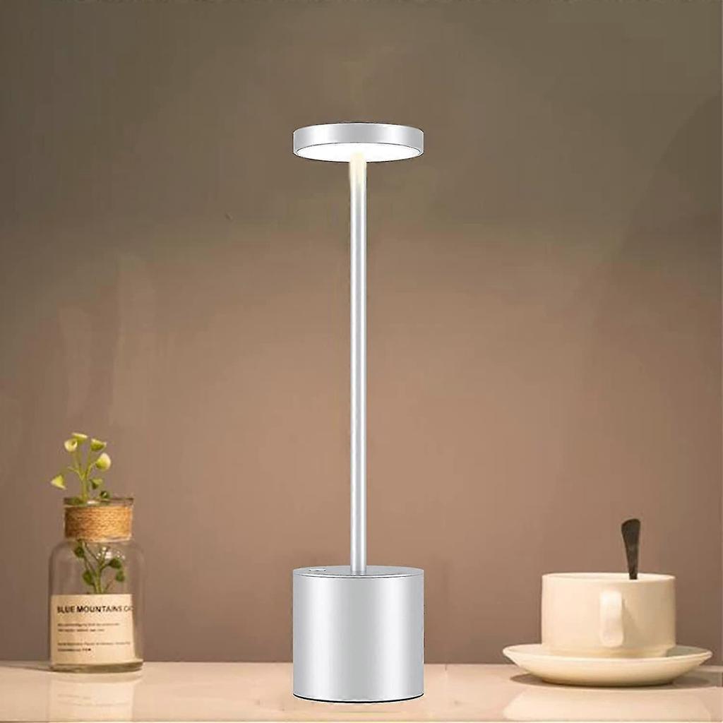 Cordless Table Lamp, 6000mah Rechargeable Metal Bedside Lamp