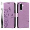 For Samsung Galaxy A36 5G PU Leather Cases Flower Pattern Wallet Stand Phone Cover with Strap