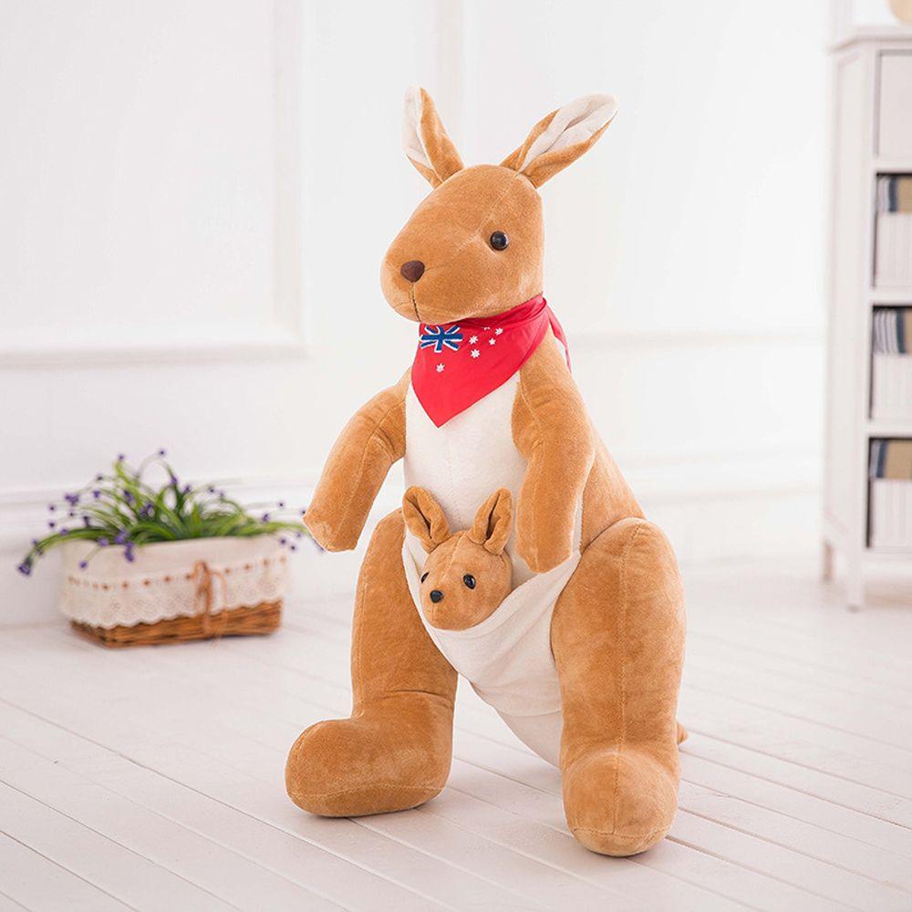 Doll Home Decor Mom Baby Kids Parent-Child Toys Stuffed Toy Stuffed Animal Doll Kangaroo Plush Toy