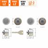 Set of 2 Identical MIWA (Miwa Lock) U9 Cylinder LZ-2 Type Key Replacement LZ2 MCY-421 LZ/LZSP