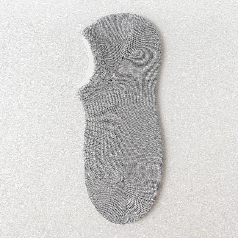 5 пар мужских сетчатых дышащих носков из чистого хлопка с защитой от скольжения и низким верхом и небольшим отверстием