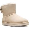 UGG Mini Bailey Suede Warm Durable Bow Versatile Short Snow Boots Women Boots Beige 1153514-CRM