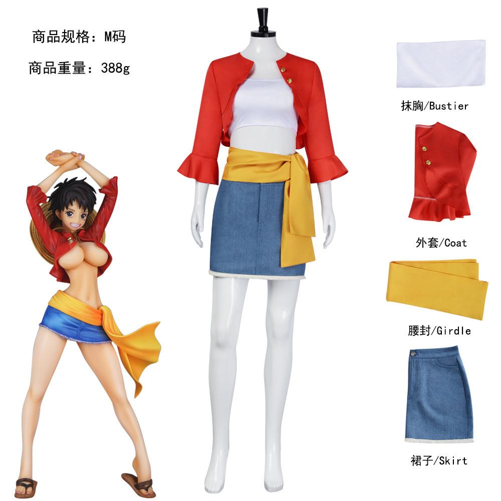 Japanese anime One Piece Luffy women's hip-hugging bag cos Clothing Halloween Cosplay Luffy Women's cosplay