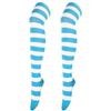 Striped Blue & White Over-the-Knee Cosplay Socks for Women - Anime Thigh Highs