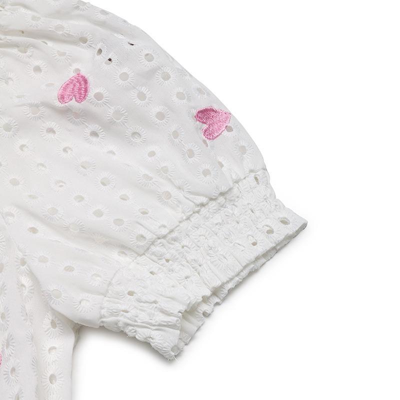 Женская летняя повседневная модная рубашка с пышными рукавами и квадратным воротником Love Square