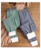Men's Fleece-Lined Base Layer Pants - Extra Thick, Elastic, Warm Cotton Wool Long Johns for Boys & Youth In Solid Colors for Cold Weather