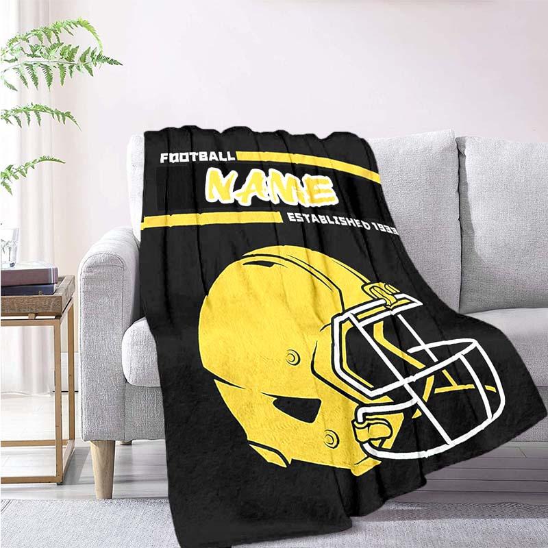 Football Customize Your Name Blanket Warm Comfortable And Soft Blankets Are Suitable For Home Lunch Break Blanket Office Sofa Sofa Gift To Relatives
